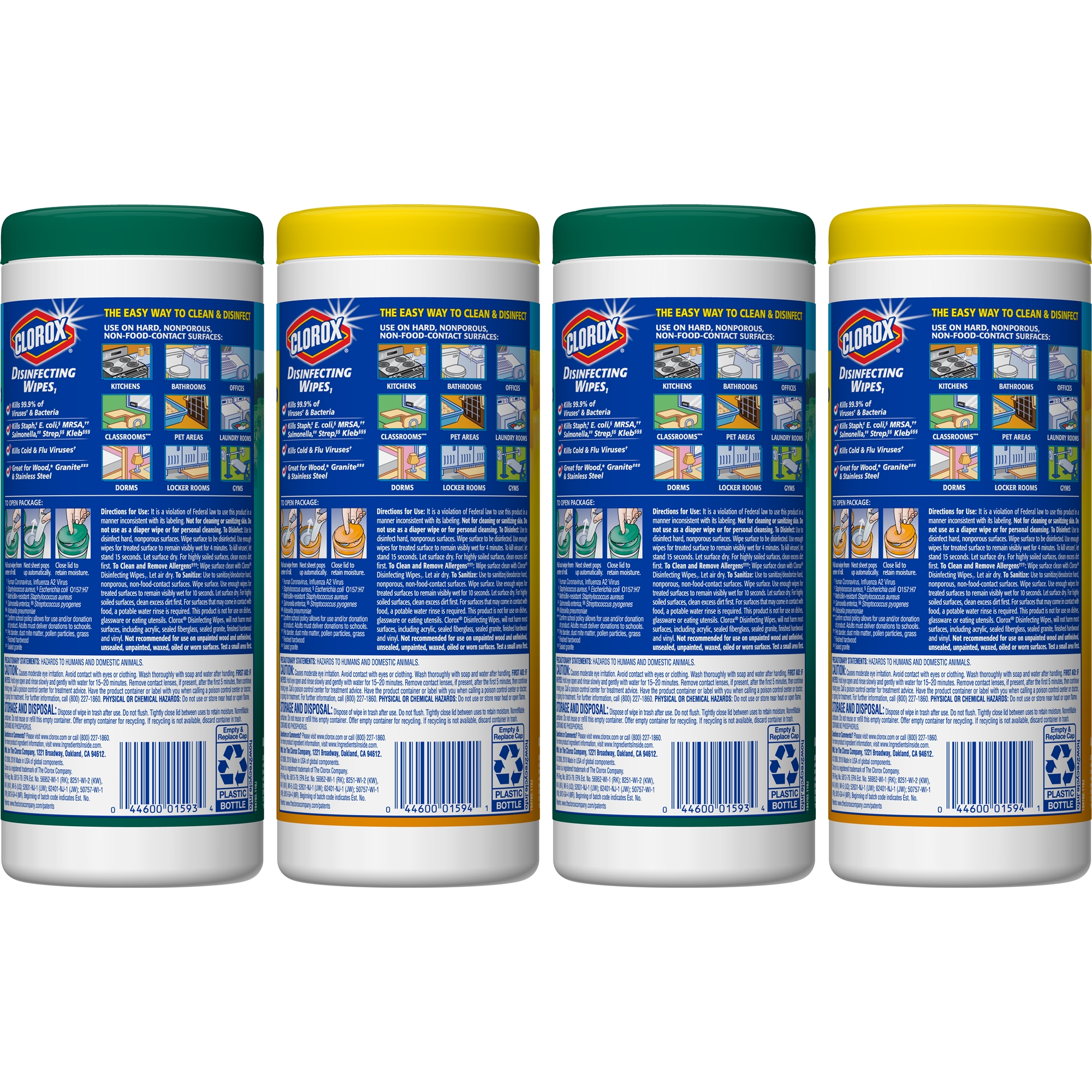 Clorox Disinfecting Wipes (140 Count Value Pack), Bleach Free Cleaning Wipes - 4 Pack - 35 Count Each - image 4 of 12