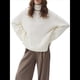 thumbnail image 2 of Suéter de Punto Holgado e Informal con Aberturas para Mujer, de Color Liso, con Cuello Alto, para Otoño e Invierno. S, 2 of 10