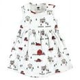 thumbnail image 4 of Hudson Baby Baby Girls Cotton Dress and Cardigan Set, Christmas Scene, 4 Toddler, 4 of 5