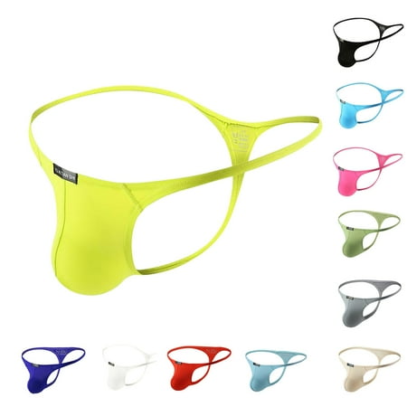 

Rong Yun Men s Underwear Sexy Thong Solid Color Low Waist Panties Erotic Lingerie(Buy 2 Get 1 Free)