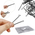 thumbnail image 3 of 400 horquillas para el cabello de 2 pulgadas, color negro, horquillas finas de sujeción segura para mujeres, pinzas para el cabello onduladas invisibles a granel con cajas transparentes, pin, 3 of 5