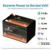 Chrome Battery 12V (12 Volt) (12 Volt) 12Ah SLA Battery replaces Cb12-12 Np12-12 Bp12-12 Es12-12 Ub12120 - 8pk
