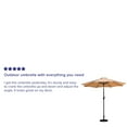 thumbnail image 4 of Flash Furniture Kona Tan 9 FT Round Umbrella with Crank and Tilt Function and Standing Umbrella Base, 4 of 12