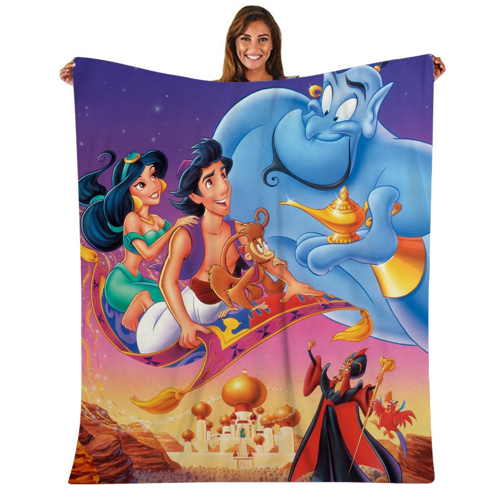 Aladin and the Magic Lamp Jasmine Princess Flannel Fleece Blanket Throw