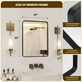 thumbnail image 2 of Hupicker Bathroom Mirror, Black Wall Mirror, 72"x36" Rectangle Mirror for Wall, Black Mirror for Bathroom, Environmentally Friendly Resin Mirror, Anti-Rust, Hangs Horizontally or Vertically, 2 of 7