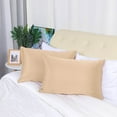 thumbnail image 6 of Unique Bargains Set of 4 Silky Satin Pillowcases Pillow Cover Champagne Standard, 6 of 8