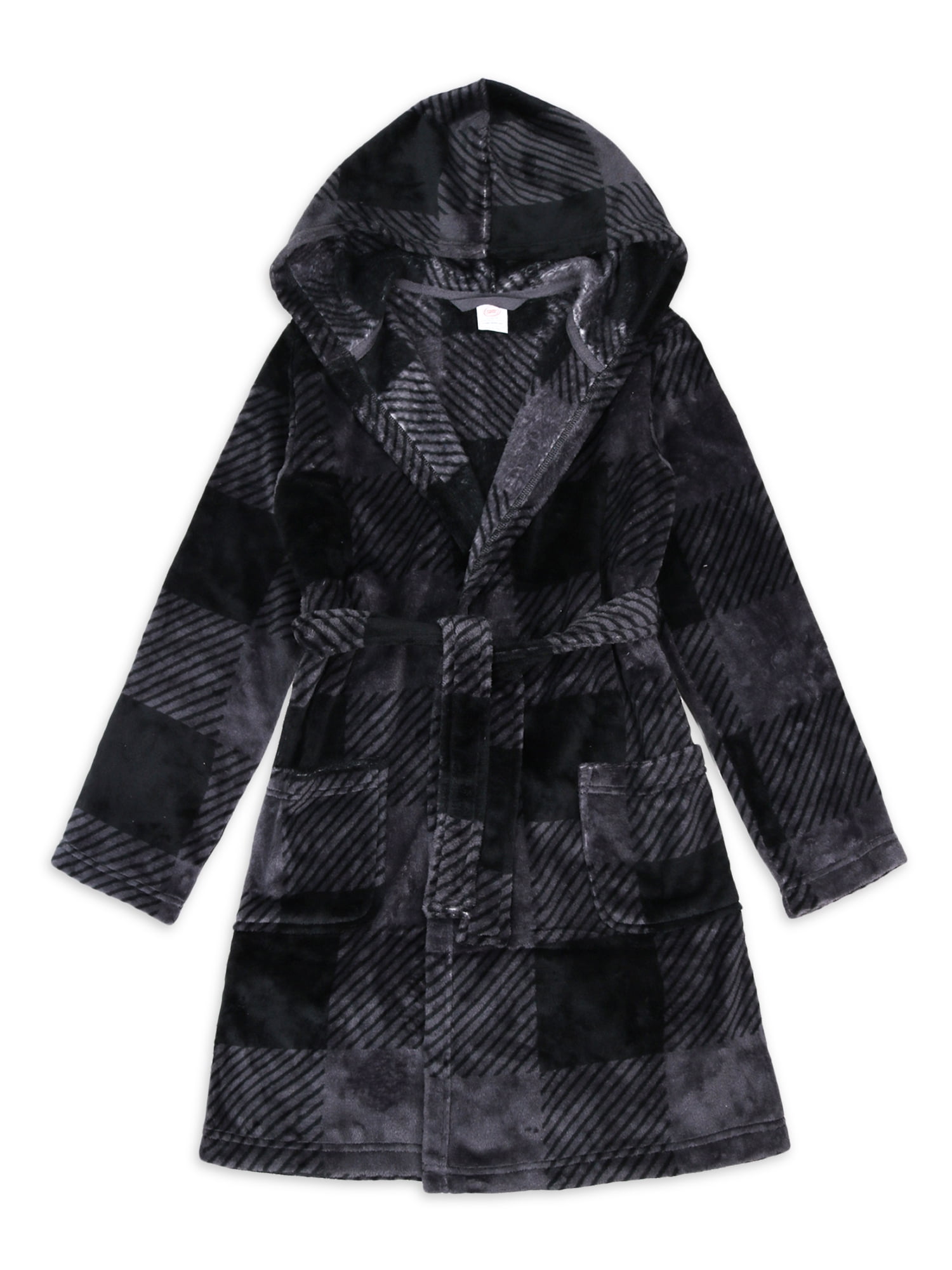 Wonder Nation Boys Black Check Robe, Sizes 4-18 & Husky