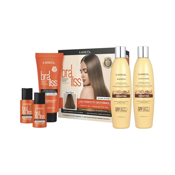 Kit Alisado sin Plancha KAREOL Braliss Shampoo Keratina y