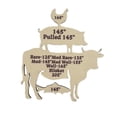 thumbnail image 1 of Meat BBQ Cooking Temperature Guide Home Interior Wall Desktop Wood Decorations, 1 of 6
