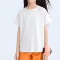 thumbnail image 5 of Mgmyaa Summer Boys & Girls Tops Kids Dry-Fit T-Shirts Solid Black Short Sleeve Crew Neck Ventilated Boys & Girls Tops Activewear Tees for Ages 3-15, 5 of 7