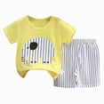 thumbnail image 4 of mgoYE Baby Boy Clothes Newborn Toddler Girls Summer Outfits 2Pcs Cute Flower Short Sleeve T-Shirt + Shorts Set 1T-8Y Gift Set|White 6-12 Months, 4 of 7