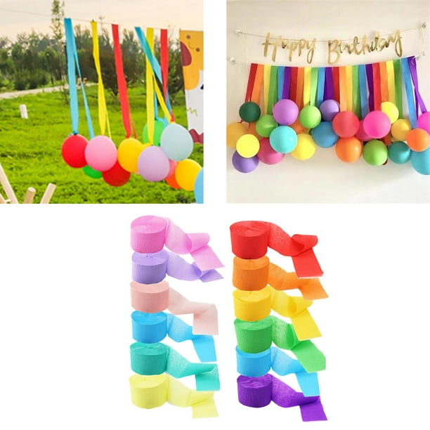 6X Crepe Paper Rolls 81ft - Streamer Wedding Birthday Party Decoration  Curtain