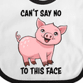 thumbnail image 4 of Inktastic Cant Say No to This Face- Cute Pig Boys or Girls Baby Bib, 4 of 4