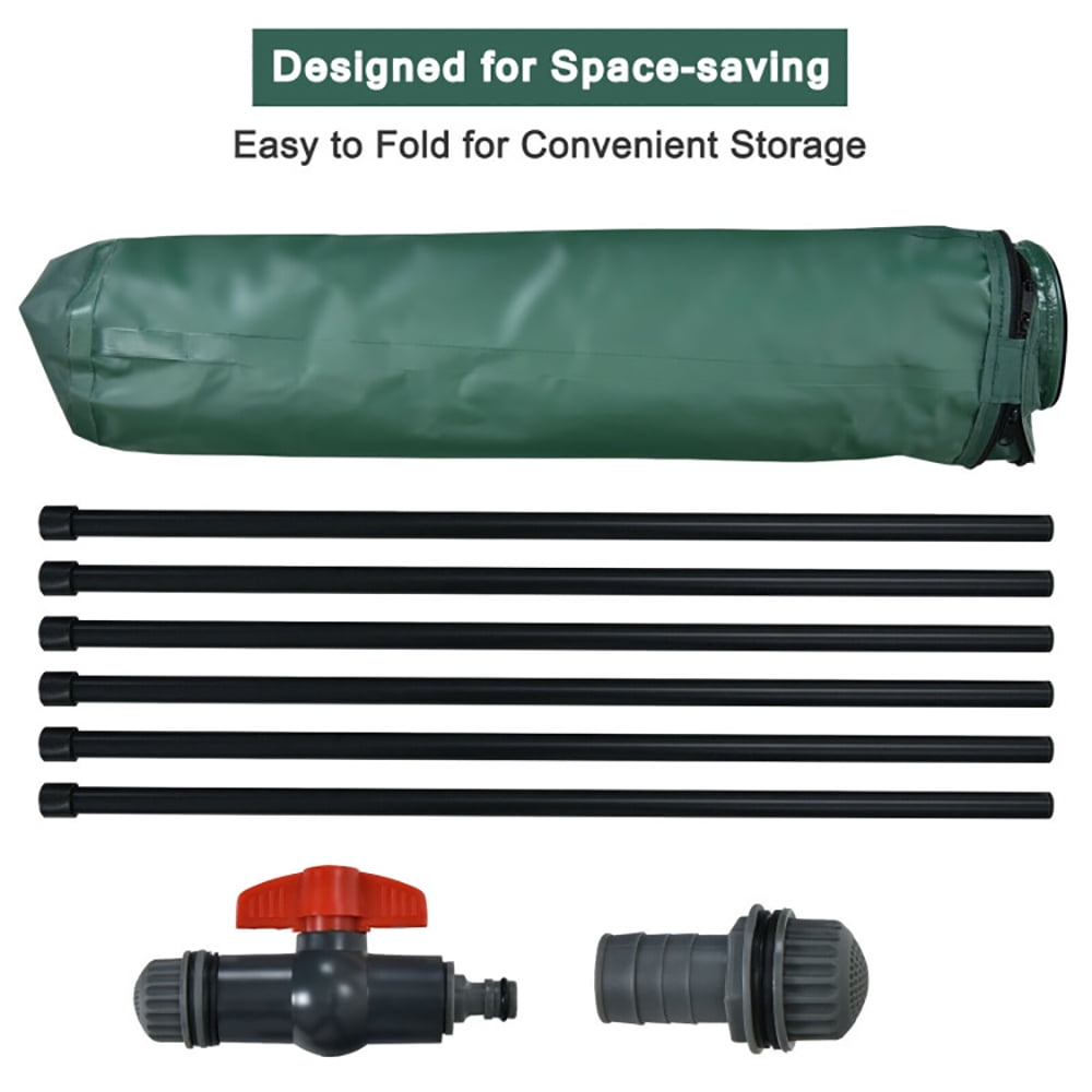 Resenkos 60 Gallon Portable Collapsible Rain Barrel Water Collector