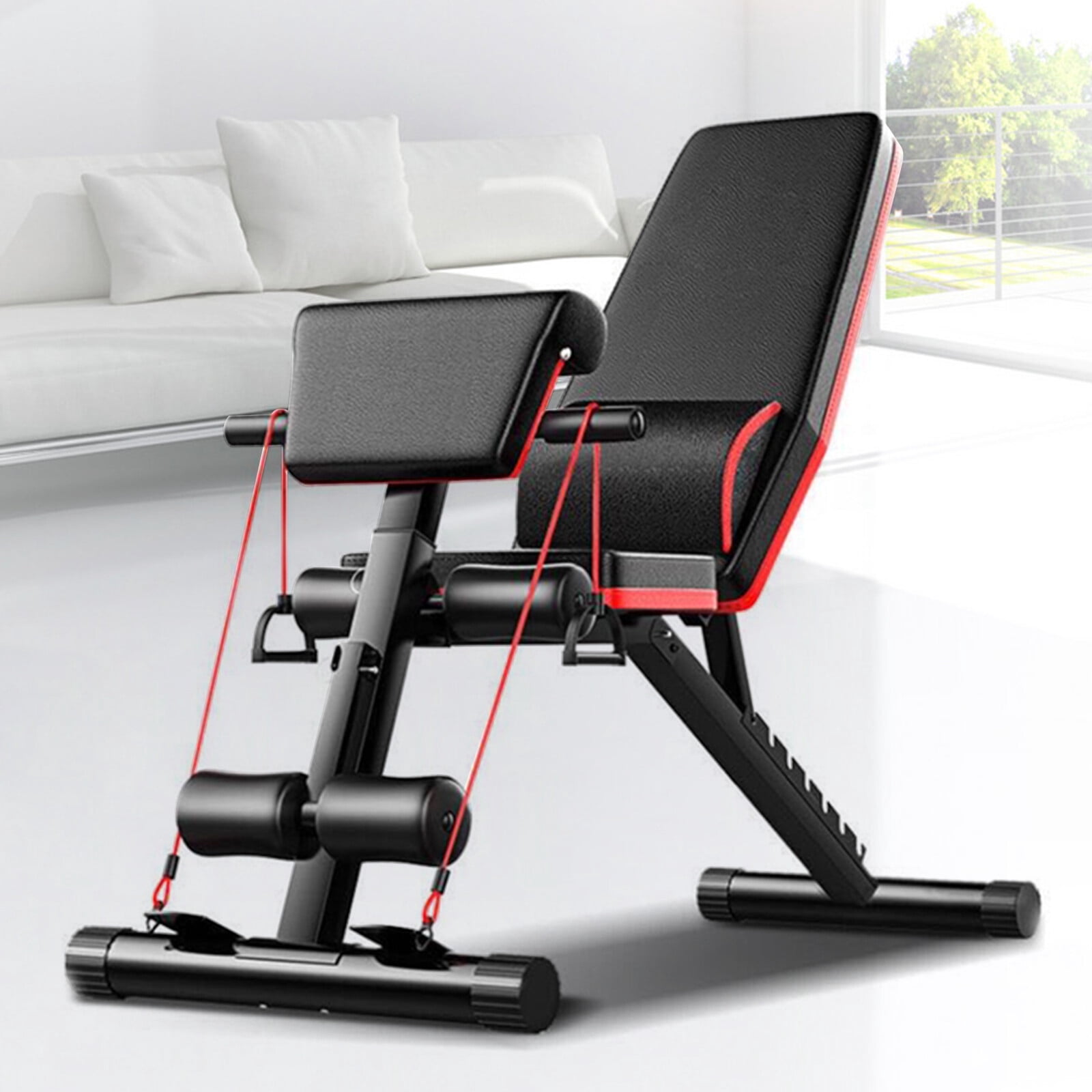 TFCFL Adjustable Workout Weight Bench Foldable Gym Exercise Full Body Workout Fitness Chair