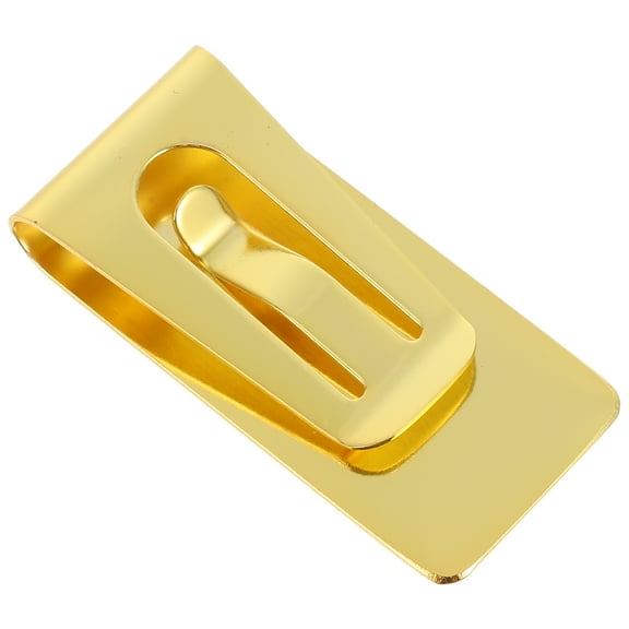 Money Clip for Men Cash Stainless Steel Metal Wallet Office Man Golden