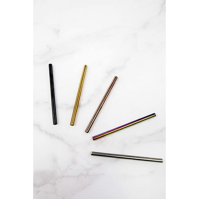 Stainless Cocktail Straws - Set of 5