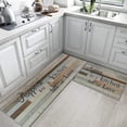 thumbnail image 2 of Farmhouse Wooden Kitchen Rugs and Mats Non Skid Washable Set of 2, Blue Brown Vintage Kitchen Runner Rug, Love Quotes Home Kitchen Floor Mat Under Sink Mat Throw Rug for Doormat, 2 of 6