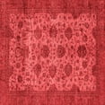 thumbnail image 1 of Ahgly Company Indoor Square Abstract Red Modern Area Rugs, 4' Square, 1 of 4