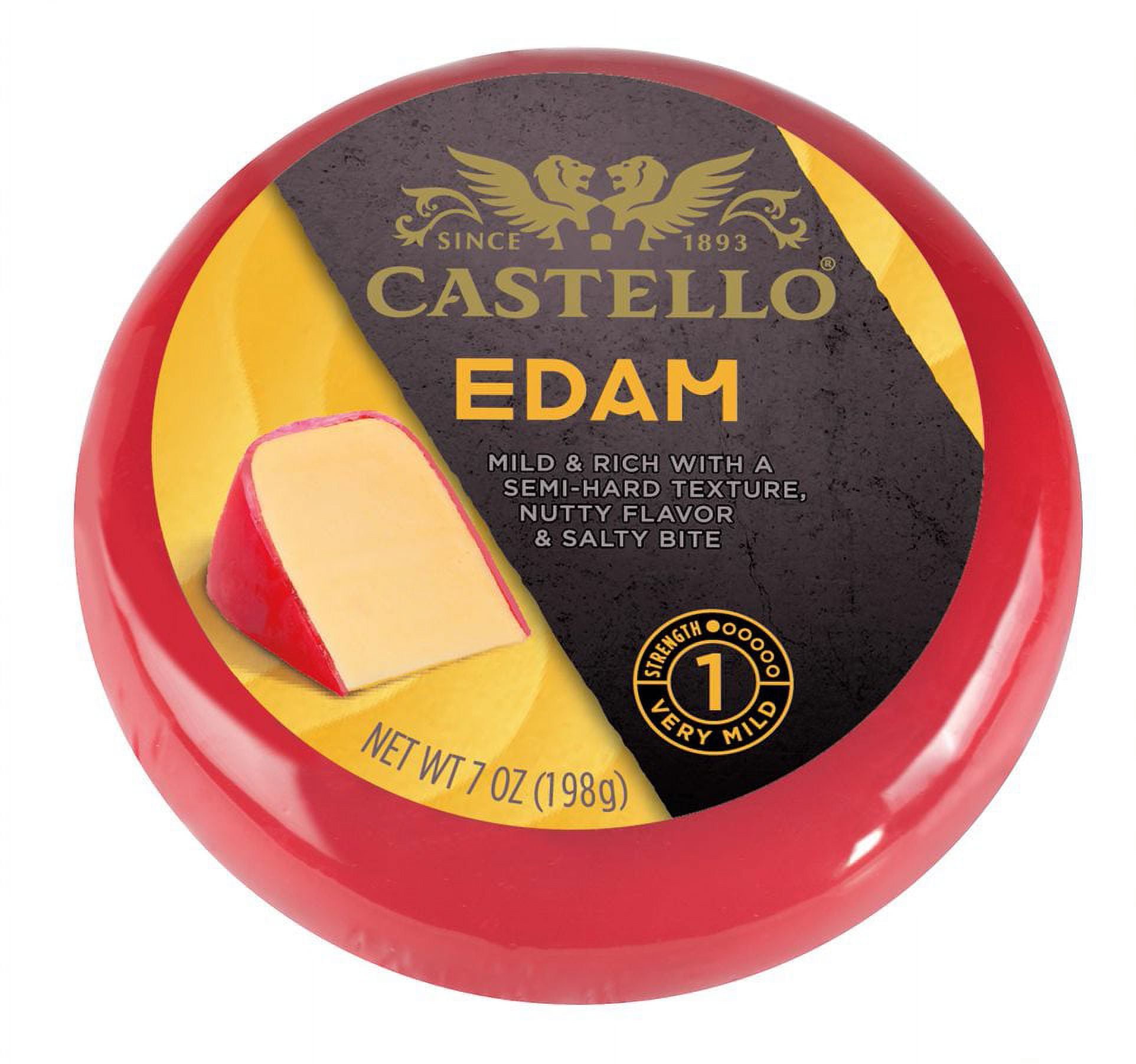 Castello Gourmet Edam Cheese, Wax Round, 7 oz.