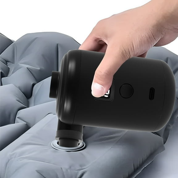 Grusce Portable Air Pump 3600mAh Battery Rechargeable Electric Air Pump with 4 Different Nozzle for Inflatable Mattress Compression Bag