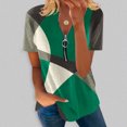 thumbnail image 2 of Blusa informal elegante de manga corta con cremallera y cuello redondo para mujer OAVQHLG3B Store lin121212, 2 of 5