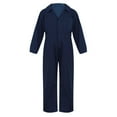 thumbnail image 2 of YONGHS Kids Boys Long Sleeve Coverall Overalls Bodysuit Hip-Hop Jumpsuit 6-16 A Dark Blue 16, 2 of 5