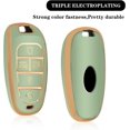 thumbnail image 3 of Key Fob Cover Compatible with Hyundai Sonata Santa Fe Tucson 2024-2021 Keychain Case Holder Protector,A:green, 3 of 6