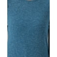 thumbnail image 5 of DARING DIVA Women's Puff Long Sleeve Tunic Tops Knit Crew Neck Shirt Blue XS, 5 of 6