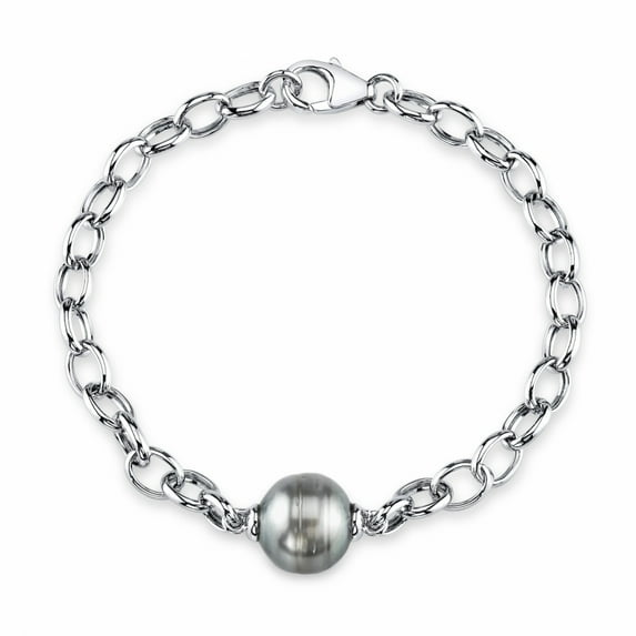 10mm Baroque Tahitian South Sea Cultured Pearl Link Bracelet