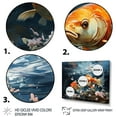 thumbnail image 3 of Designart "Glimpse Fish China Art painting II" China Art Floater Framed Canvas Print, 3 of 7