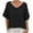 Black, variant on Admvng Tops for Women Round Neck Casual Short Sleeved Solid Color T-shirt S-2XL