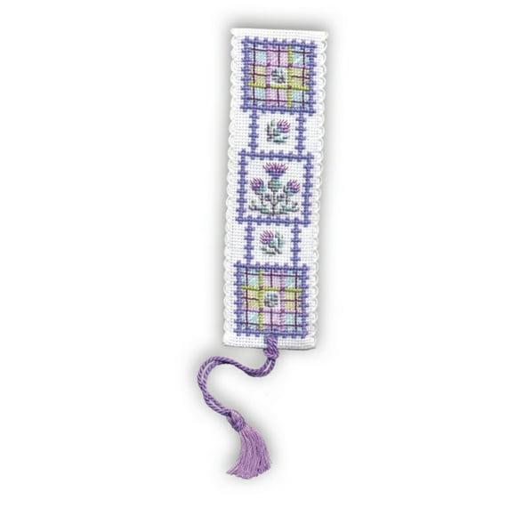 Textile Heritage Tartan Thistles Counted Cross Stitch Bookmark Kit