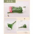 thumbnail image 2 of Adornos de flores de tulipán artificiales para decoración del hogar, color rosa y blanco., 2 of 3