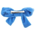 thumbnail image 2 of Motique Accessories Faux Fur Hair Bow Hair Clip, Alligator Clip, Perfect for Teen Girls-Ocean Blue, 2 of 3