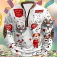 thumbnail image 3 of Camisa de Manga Larga de Poliéster Hombres Camuflaje Impresión Mitad Cremallera Cuello Redondo Suéter Casual Suave para Al Aire Libre Diario, 3 of 3