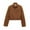 Brown, variant on FNFHFY Women's Cropped Faux Suede Jackets Fashion Stand Collar Zip Up Jacket Long Sleeve Slim Motorcycle Coat Fall Y2K Vintage Outerwear