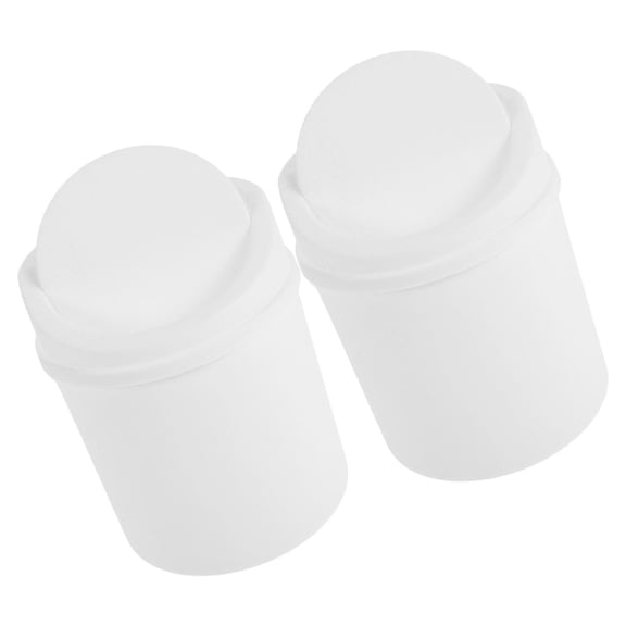 SOPOTUTU 2pcs Small Indoor Trash Can White Plastic for Students in Dormitory