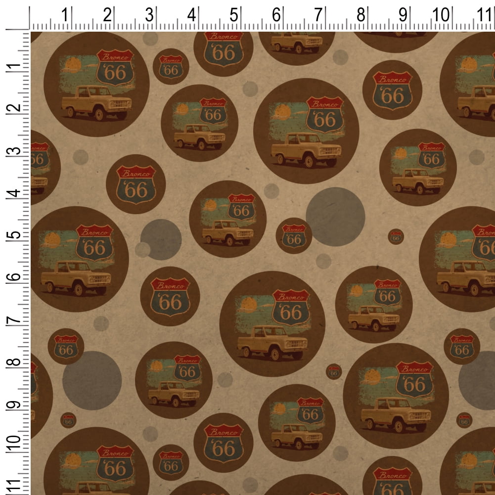 Ford Bronco '66 Vintage Premium Kraft Gift Wrap Wrapping Paper Roll