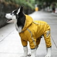 thumbnail image 1 of Xihbxyly Impermeable para Perros, Abrigo Ligero E Impermeable, Bandas Reflectantes de Seguridad, Diseño con Capucha, Protección para Todo Tipo de Clima, Fácil de Limpiar, para Perros Pequeños y Media, 1 of 7