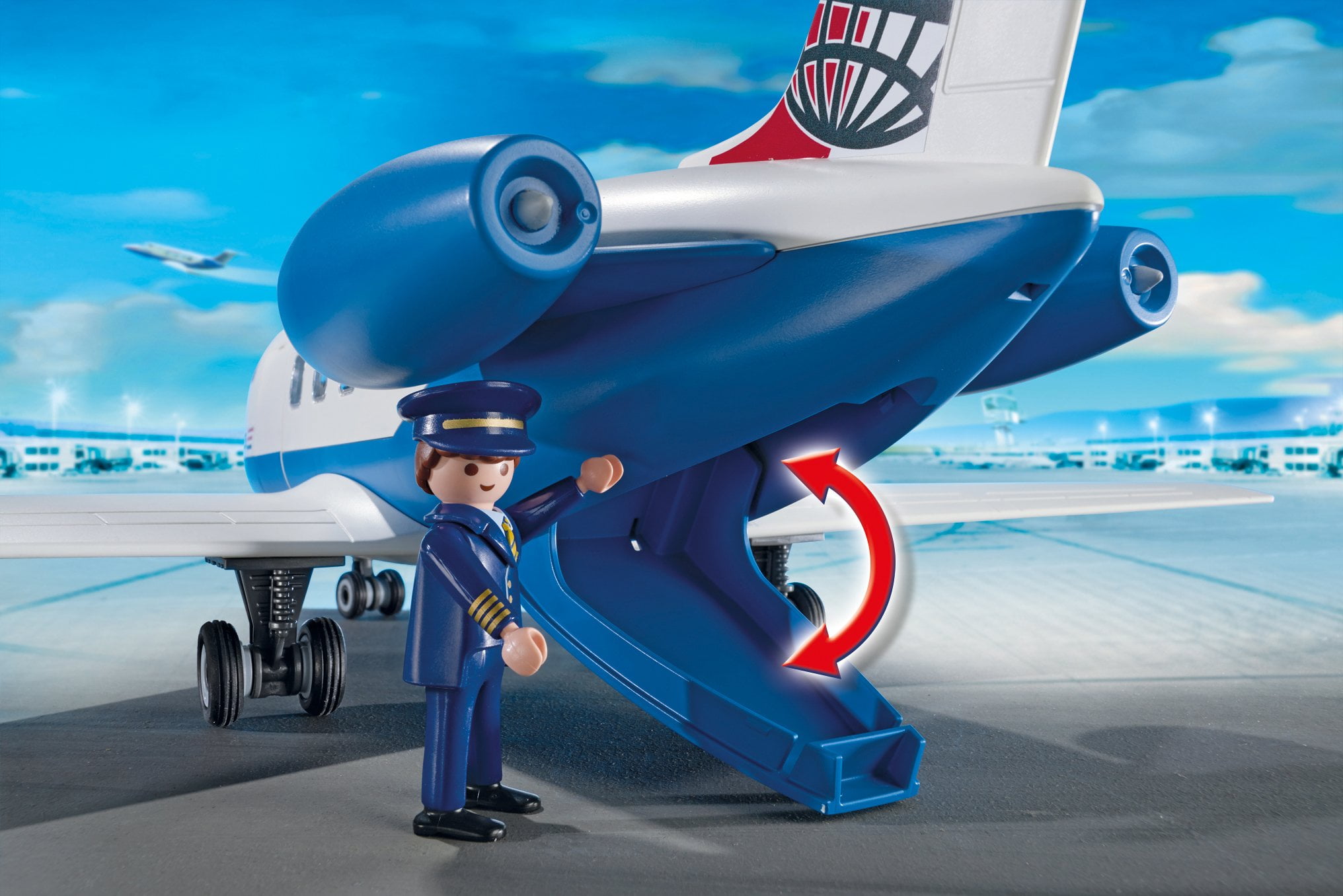 playmobil city airport passenger plane
