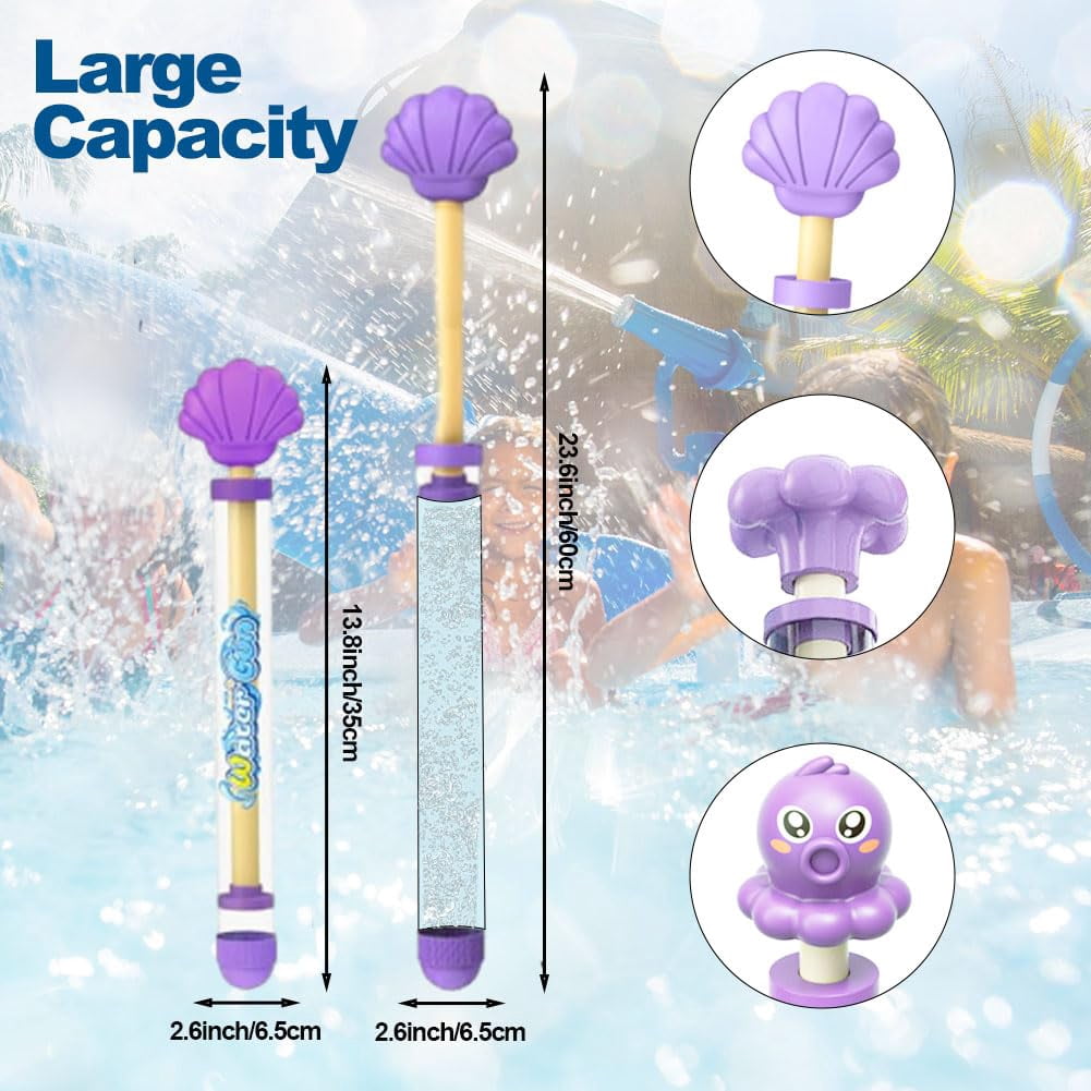 Creativity Fireworks Water Gun,Cute Shell Shaped Sprays Water Like Fireworks,Squirt Gun Umbrella-Shaped Spray for Summer Pool, Backyard, Beach, Birthday Party Outdoor Game