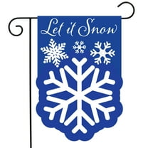 Briarwood Lane Dancing Snowflakes Burlap Garden Flag