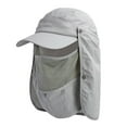 thumbnail image 1 of Wosthever 2021 nuevos deportes al aire libre senderismo sombrero protección cara cuello cubierta pesca sol protección gorra al aire libre sombrero Ciclismo Gris Wosthever OD2479-01, 1 of 6