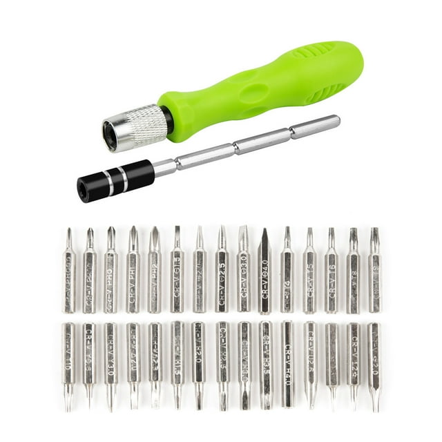 Screwdriver Kit 32 in 1 Screwdriver Set Electronics Tool Magnetic Driver Kit with 30 Bits Extension Rod