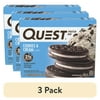 (3 pack) Quest Protein Bar, Cookies & Cream, 21g Protein, Gluten Free, 4 Count