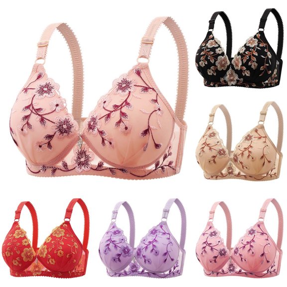 Women's Thin Gathered Wirefree Breathable Daily Bras Women's Underwear T-Shirt Bra Seamless Comfortable Soft Support Daily Wear Everyday Bra For Women | TruBelle,Beige 34