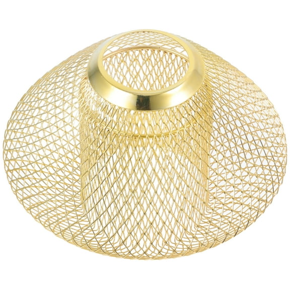 Zehuanyu Lampshade Frames Wire Iron Mesh Lampshade 14.80X14.80X10.00CM Golden
