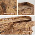 thumbnail image 6 of Shoe Cabinet with 4 Flip Drawers & 2 Top Drawers, 43" Tall Freestanding Narrow Wooden Shoe Storage Organizer for Entryway, Hidden Slim Shoe Rack for Front Door Entrance, Hallway, Living Room, Brown, 6 of 16