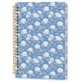 thumbnail image 1 of Cuaderno espiral Elpwk Retro Blue y White Hydrangea Floral, 1 of 6